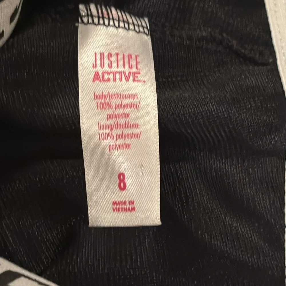 Justice Active Girls Shorts Size 8